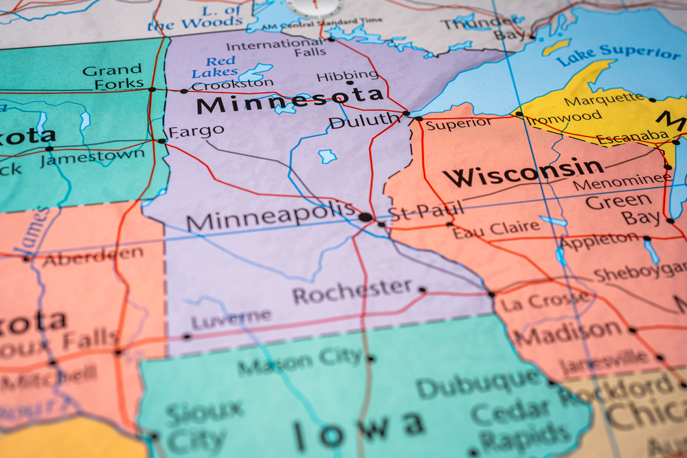 Photo of map of minnesotta