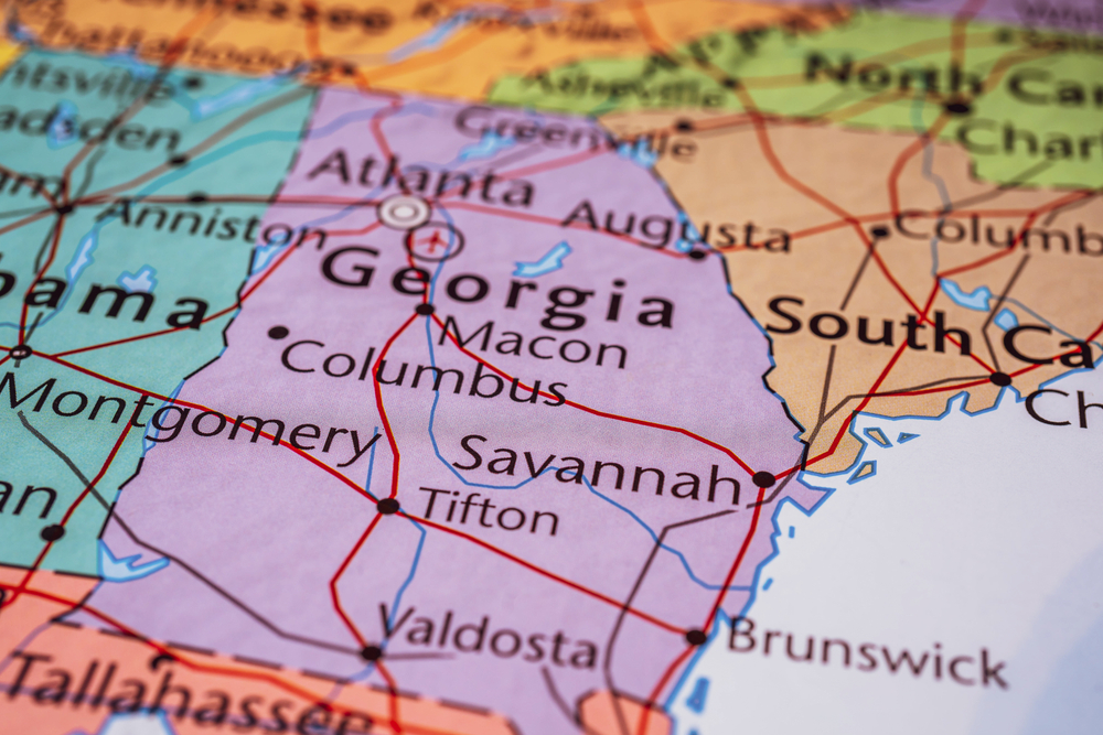 Photo of map of georgia