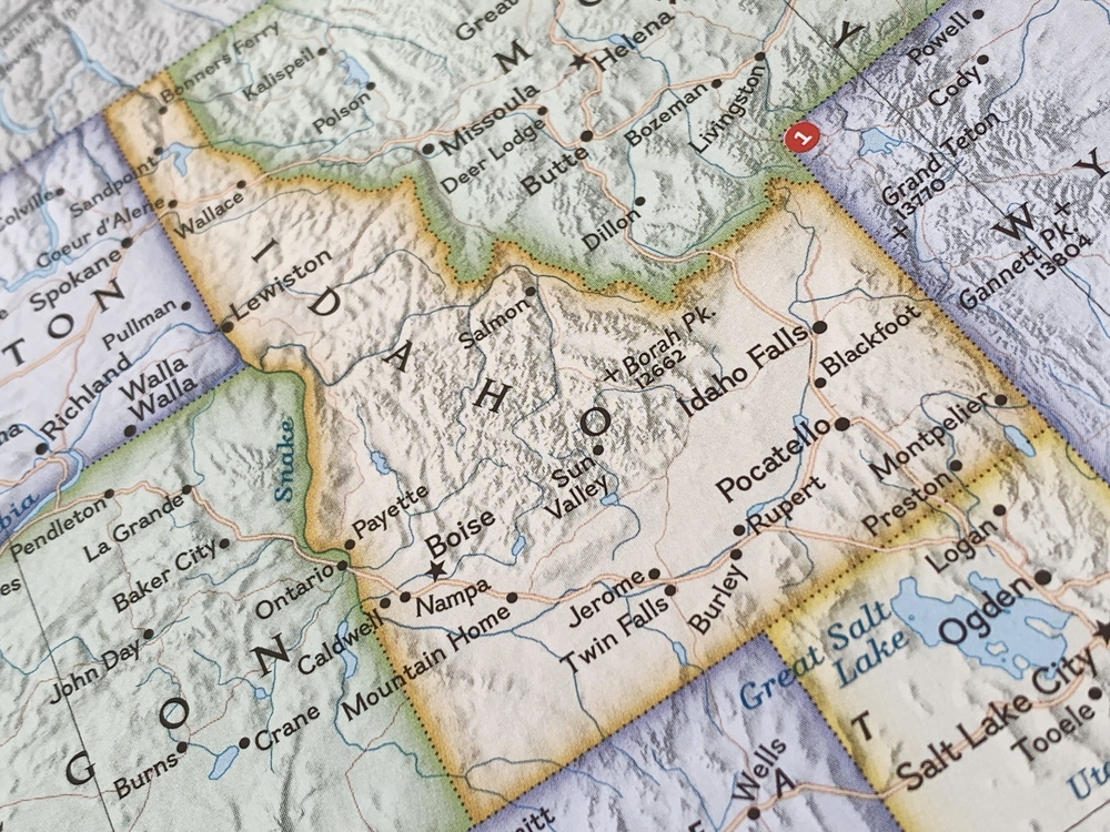 Photo of Idaho map