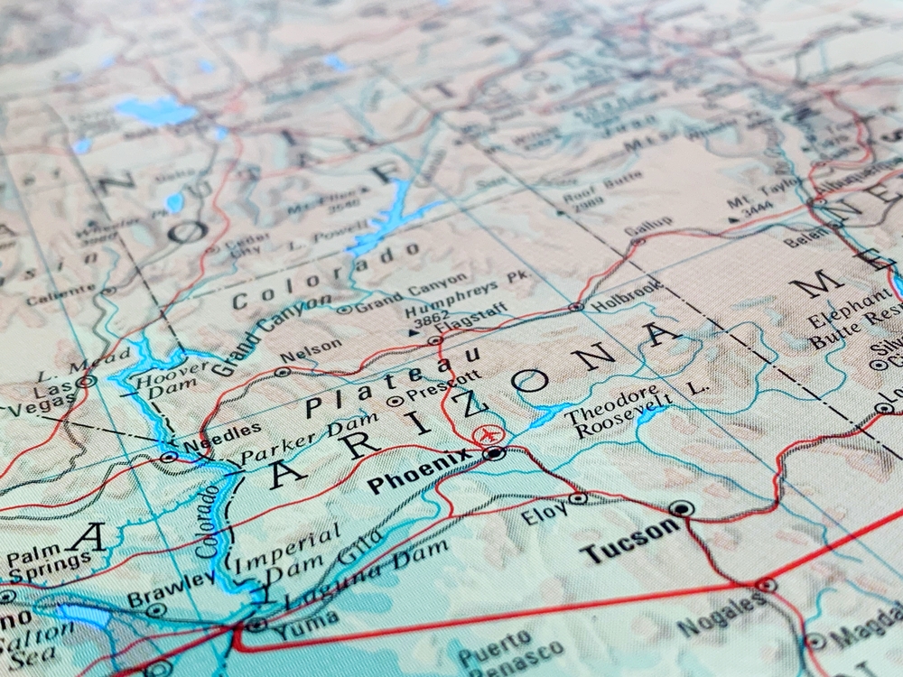 Arizona map photo