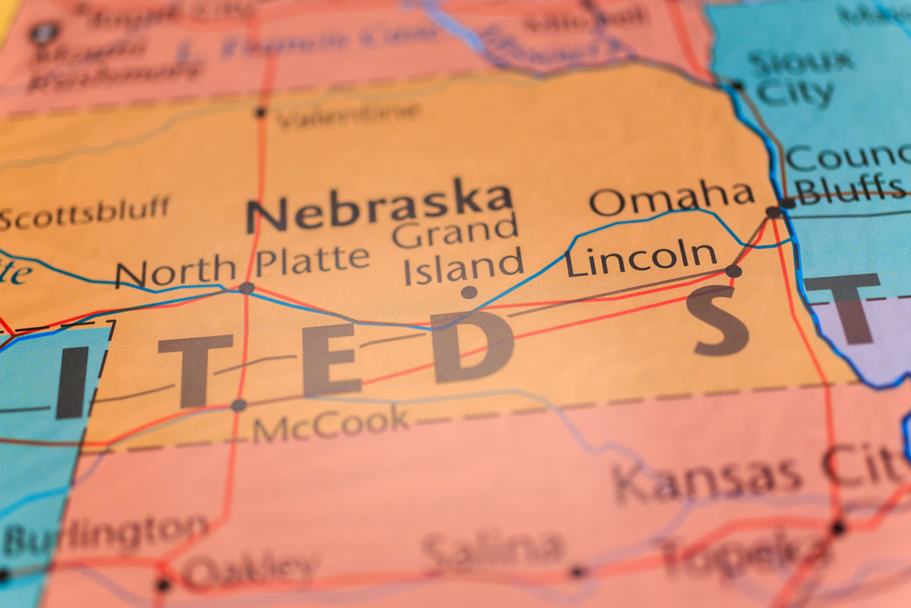Photo of the map of the nebraska