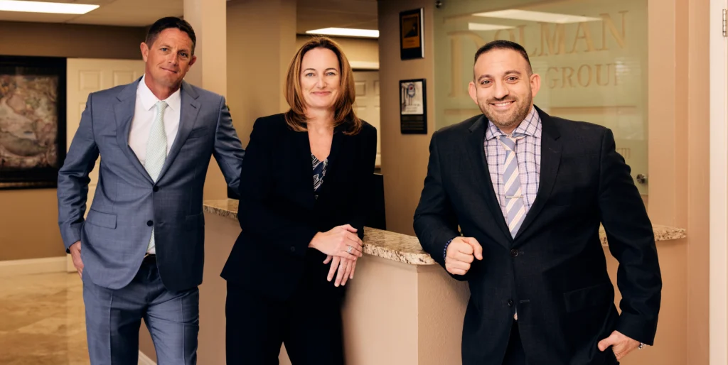 Dolman Law Group Partner Attorneys for File Abuse Lawsuit - left to right Stan Gipe, Rebecca Dolman, Matthew Dolman