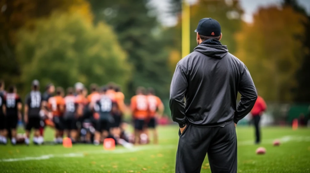coach watching football players at practice - Patrick Russell St. Andrew’s School Lawsuit Investigation - File Abuse Lawsuit