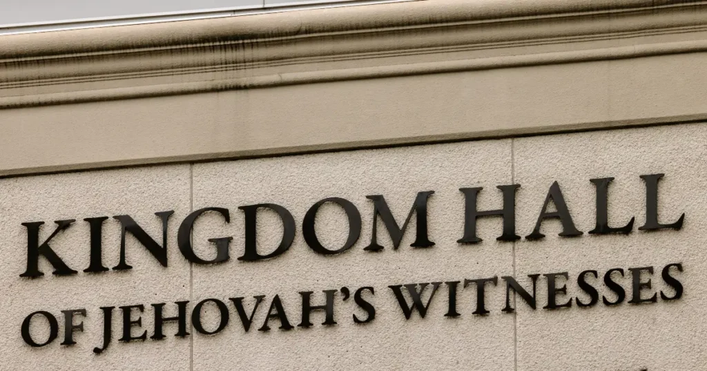 Jehovah's witness sign on building