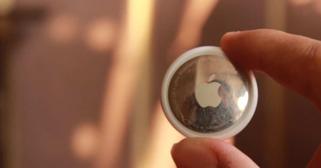 Apple AirTag Bluetooth tracking device associated with stalking and unwanted location tracking